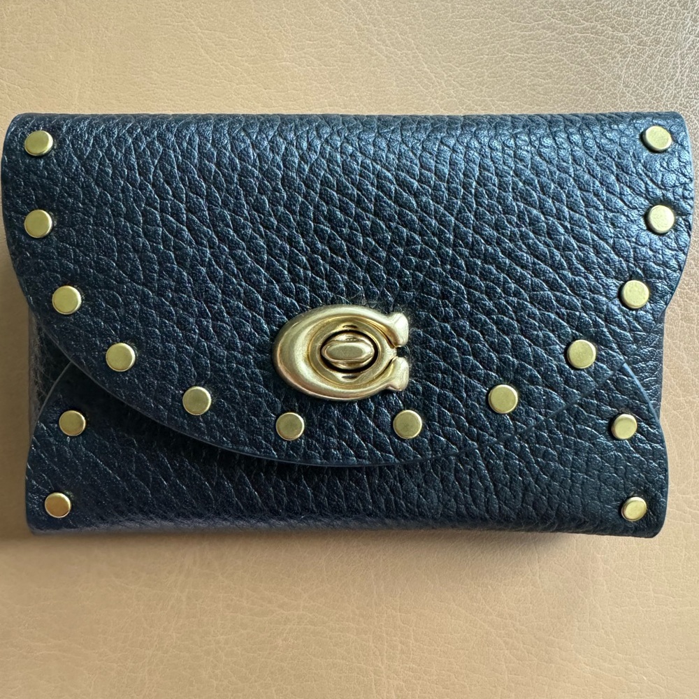 Coach Black Turnlock Cardholder